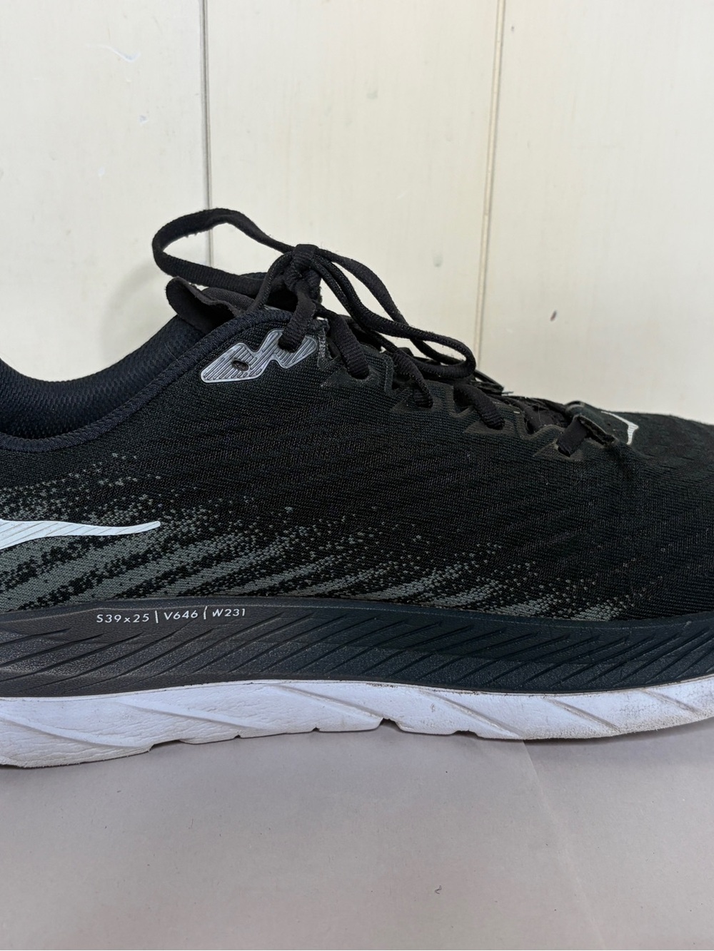 Hoka One One Mach 5 Shoes Black White Athletic Running Sneakers Mens Size 11.5 - Picture 6 of 10